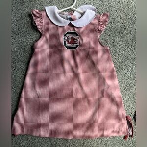 Charming Gamecock Gingham Kids Dress